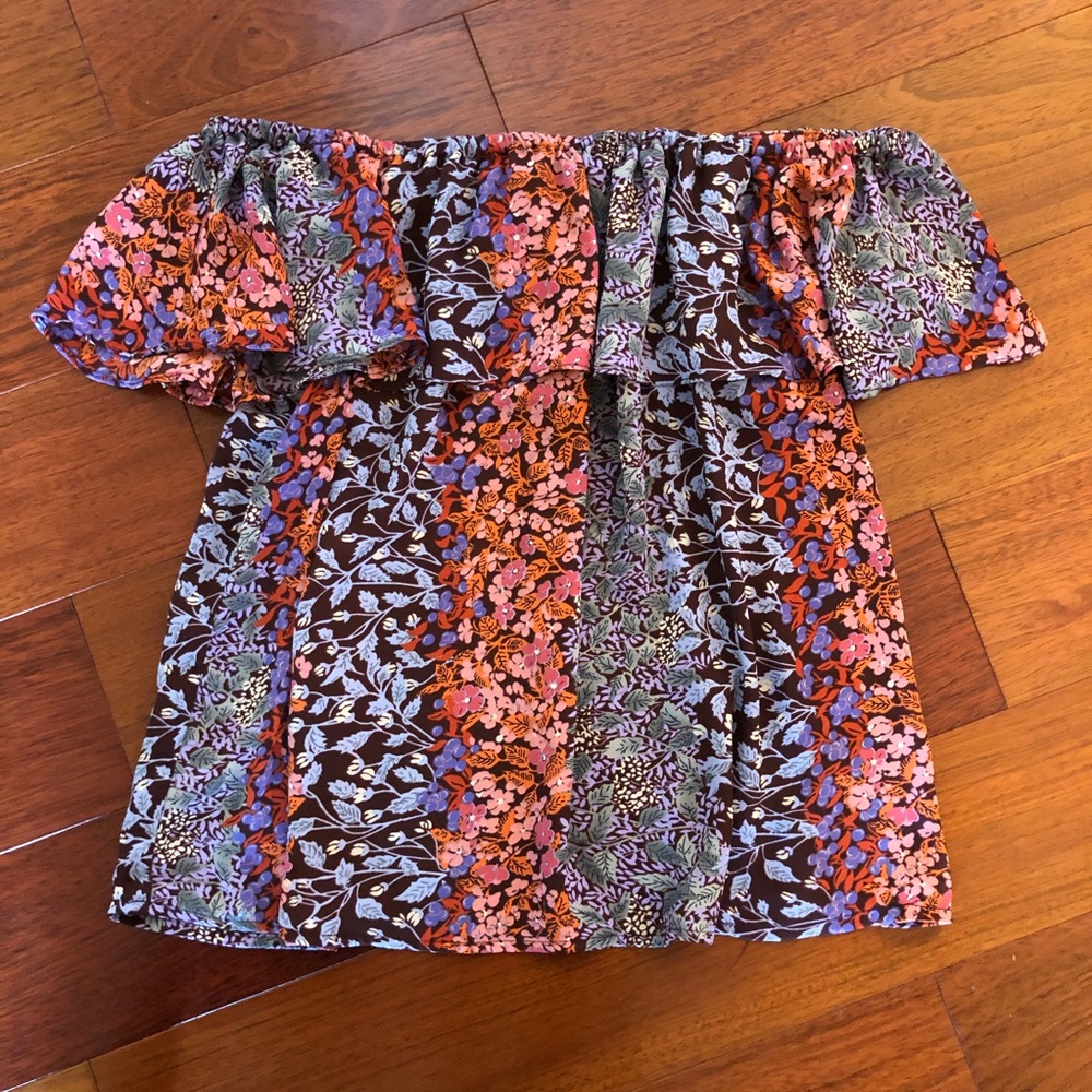 Anthropologie Maeve Floral Off the Shoulder Top